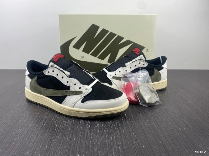 Rep TB Scott x 1 Travis Air Jordan Low OG DZ4137-106 WMNS Olive 0721